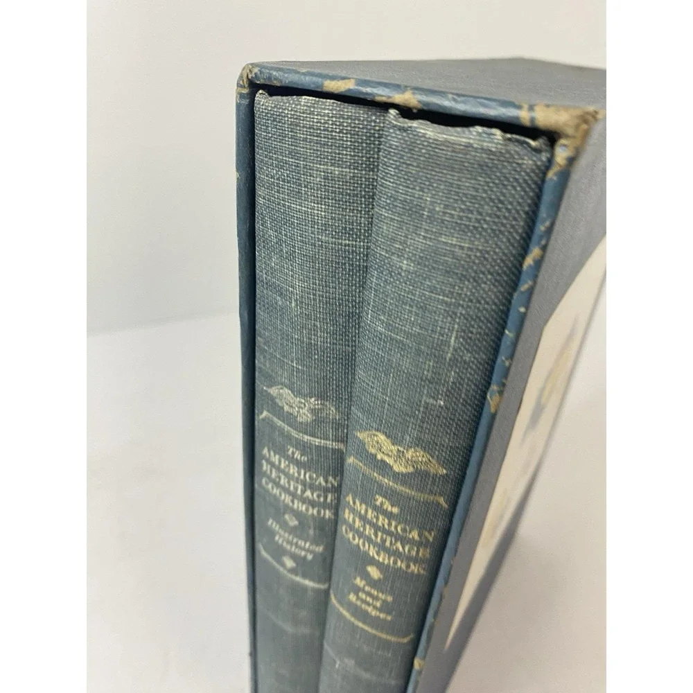 THE AMERICAN HERITAGE‎ COOKBOOK Set Volume 1 & 2 Slipcase 1964 Recipes History